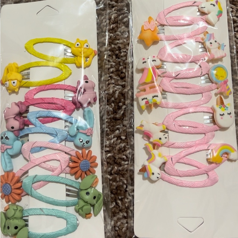 beautiful hair clips of different colors and designs